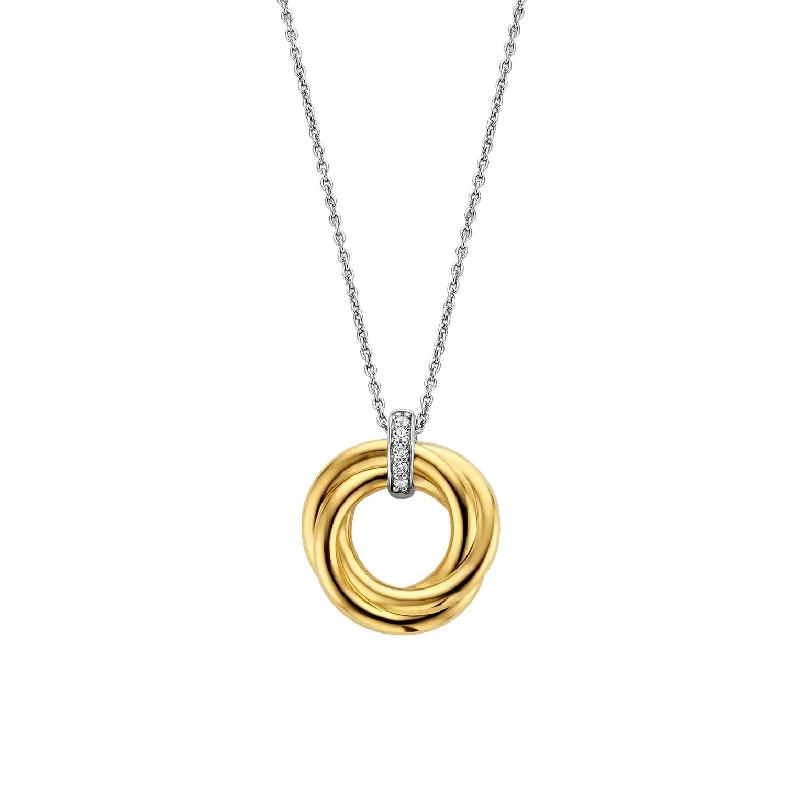 custom necklaces for women -Ti Sento Entwined Circle Necklace