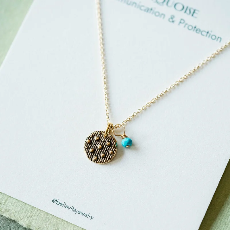 elegant gold necklaces for women -Dainty Birthstone Button Charm Necklace