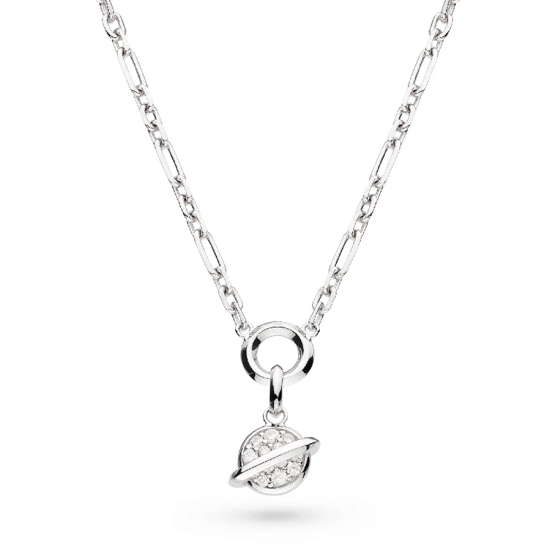 trendy necklaces for women -Kit Heath Revival Céleste Planet Pavé Cubic Zirconia Necklace