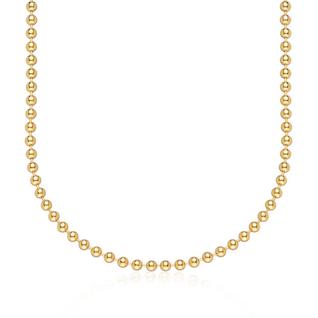 high-end necklaces for women -Scream Pretty 18ct Gold Vermeil Ball Chain Necklace