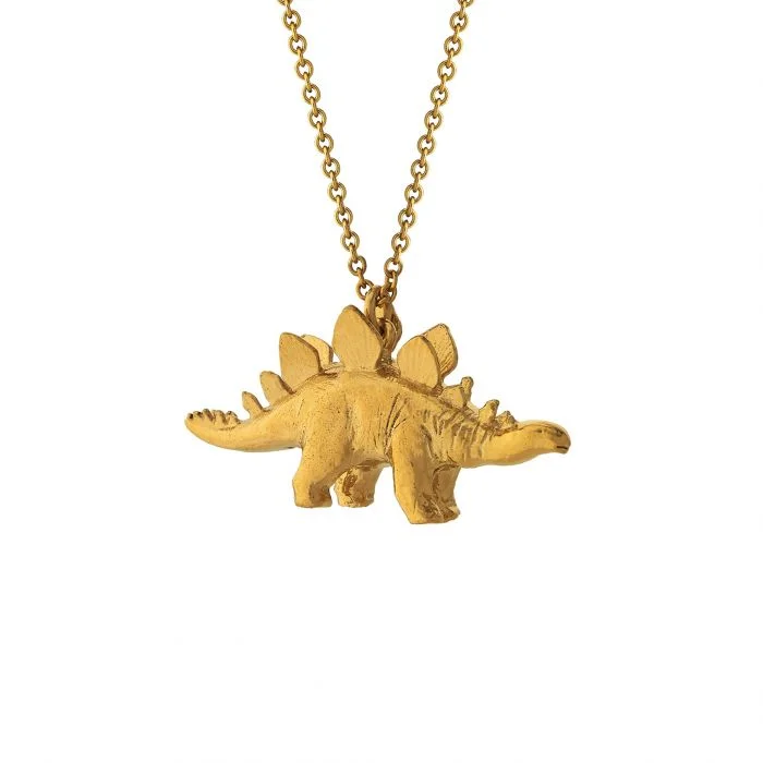 handcrafted necklaces for women -Alex Monroe Stegosaurus Necklace