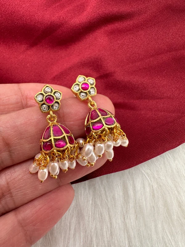 Jadau Kundan Small Jhumki Earrings