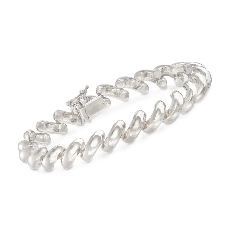 Ross-Simons Italian Sterling Silver San Marco Link Bracelet