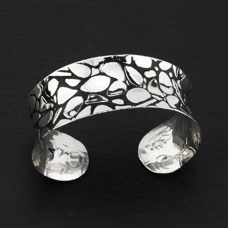 Mexican Silver Cobblestone Cuff Bracelet