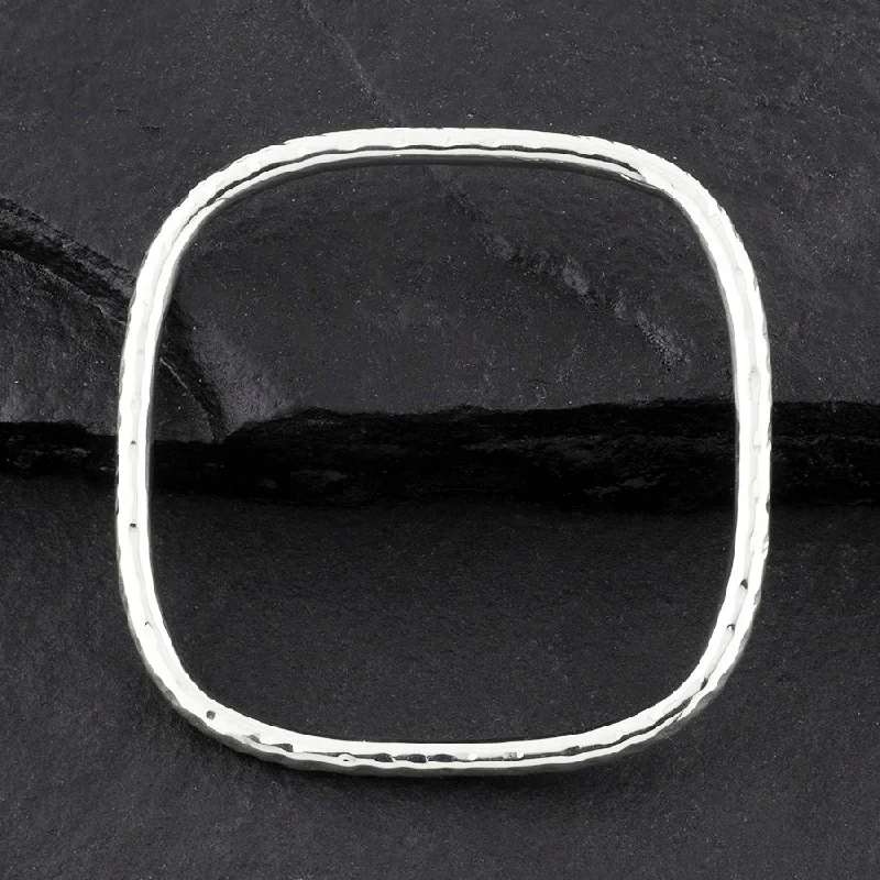 Square Sterling Silver Bangle