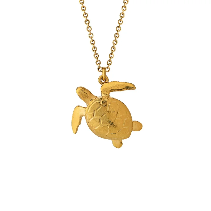 stunning statement necklaces for women -Alex Monroe Sea Turtle Necklace