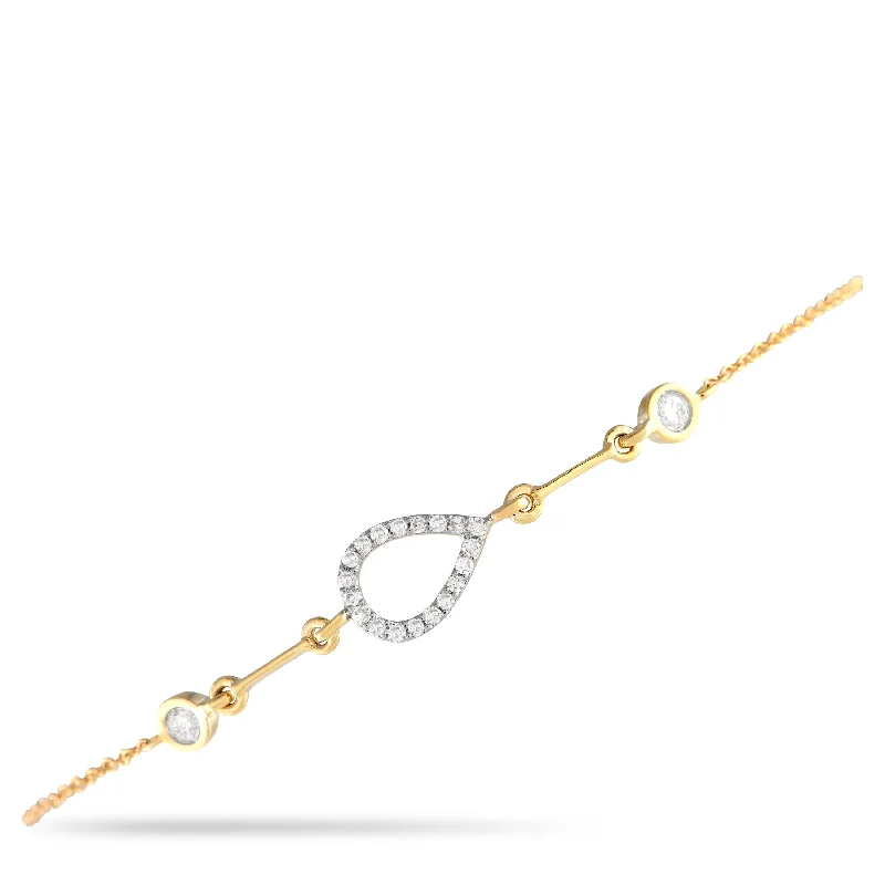 LB Exclusive 14K Yellow Gold 0.16ct Diamond Bracelet BR09683-Y