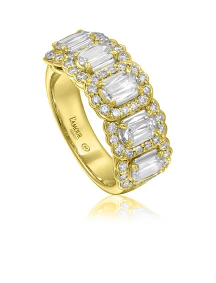 L'Amour Crisscut Diamond Band