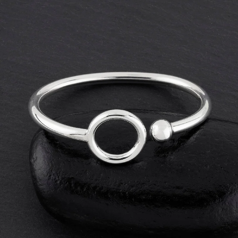 Sterling Silver Open Circle Bangle