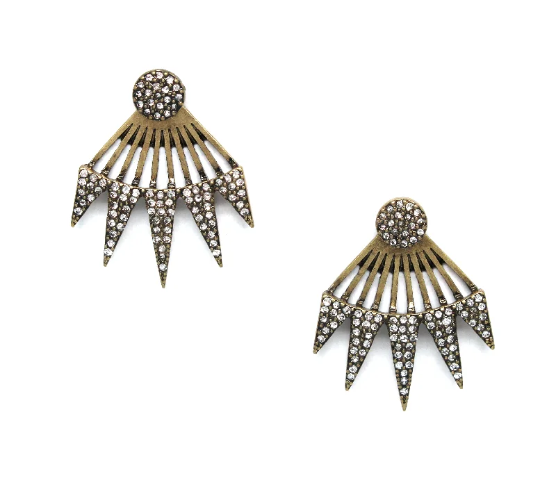 Olivia Pavé Crystal Ear Jacket Earrings