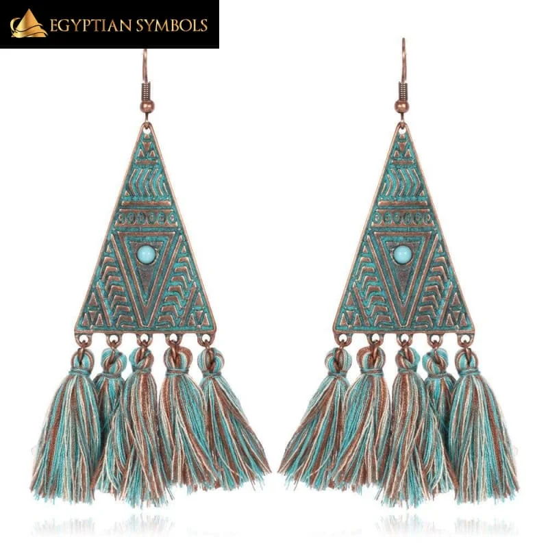 Triangle Egyptian Earrings