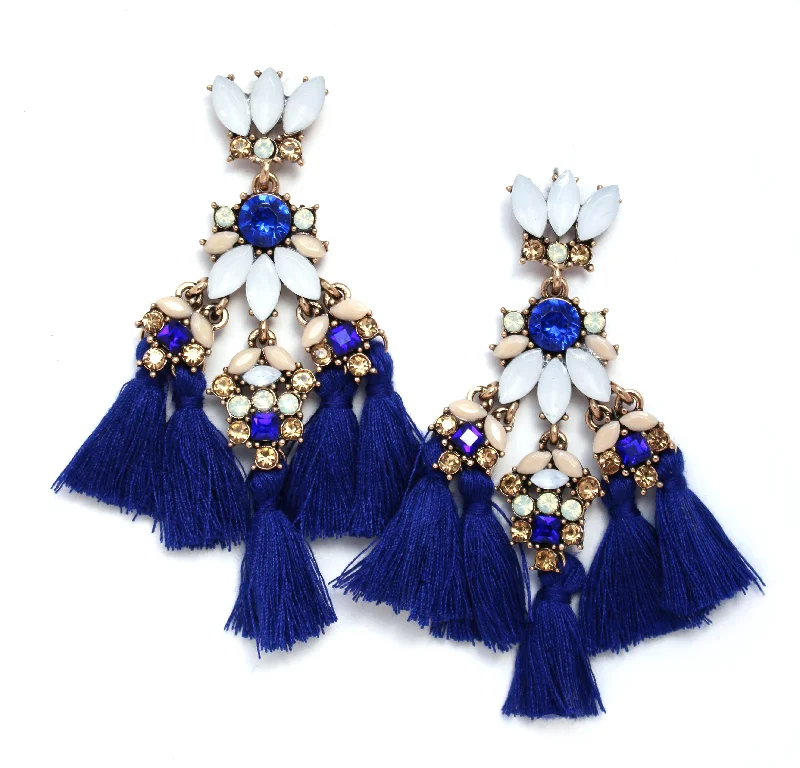 Sapphire Fantasy Statement Earrings