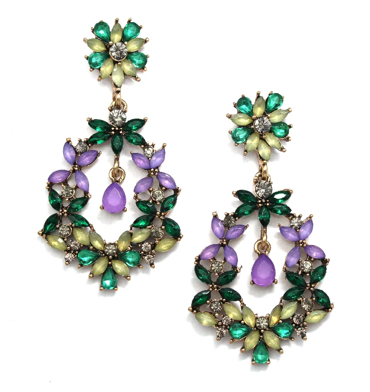 Madeline Blooms Crystal Earrings