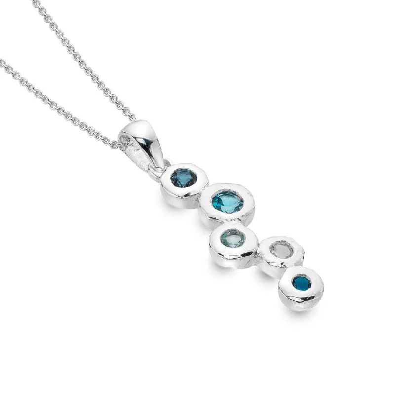 pearl necklaces for women -Sea Gems Topaz Stream Necklace