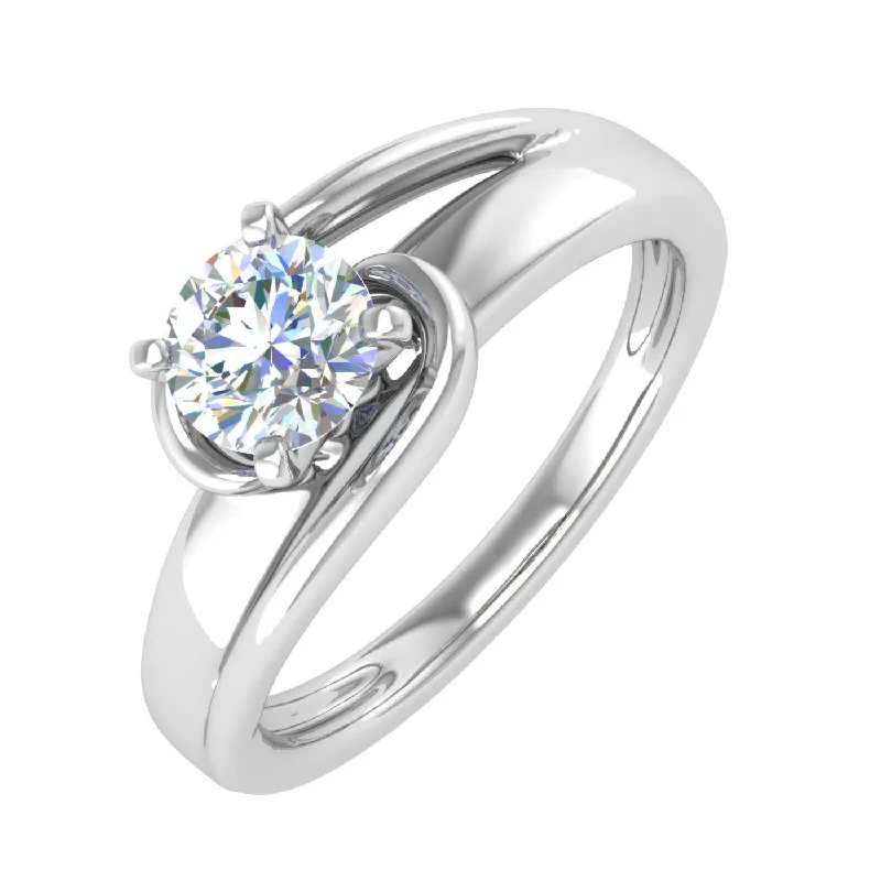 large diamond engagement rings -1/2 Carat 4-Prong Set Diamond Solitaire Engagement Ring in Gold