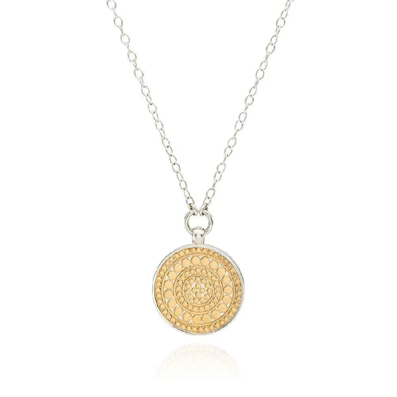 wedding necklaces for women -Anna Beck Classic Reversible Disc Pendant Necklace