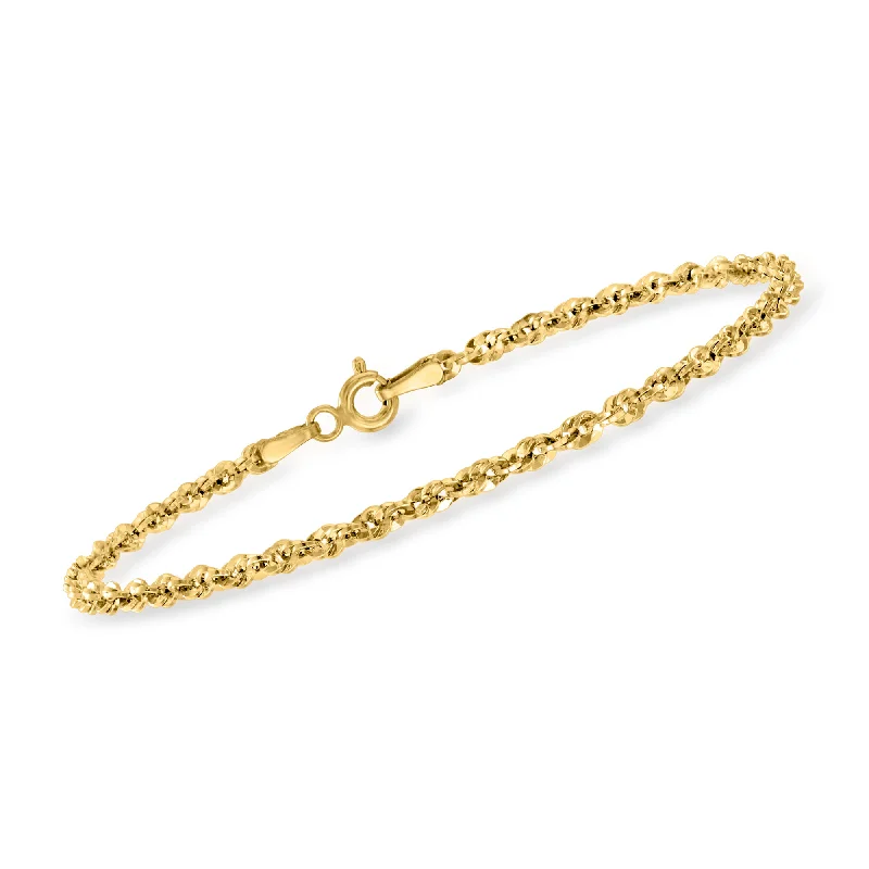 Ross-Simons Italian 14kt Yellow Gold Rope-Link Bracelet