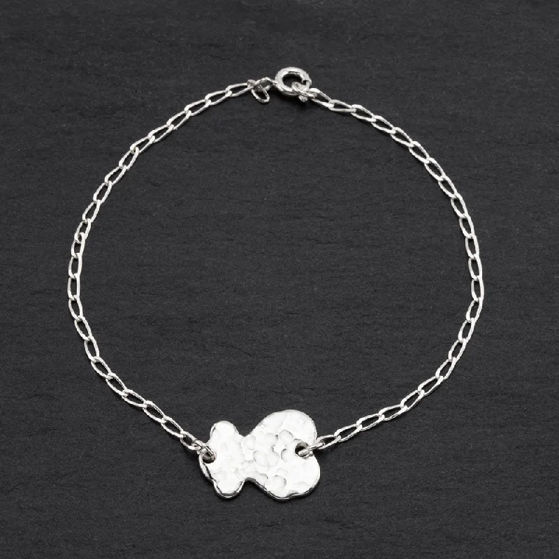 Sterling Silver Bear Pendant Bracelet