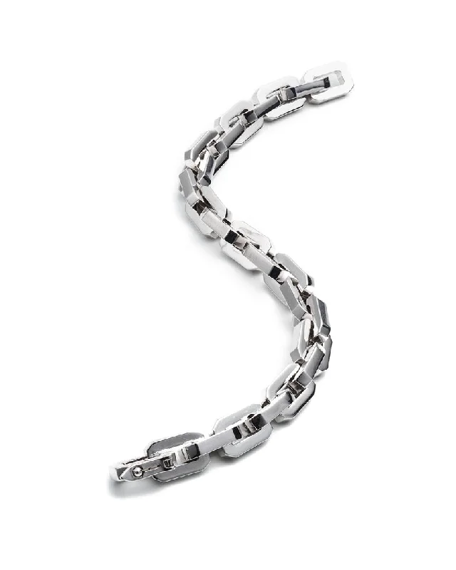 Eddie Borgo Rhodium Plated Supra Link Bracelet