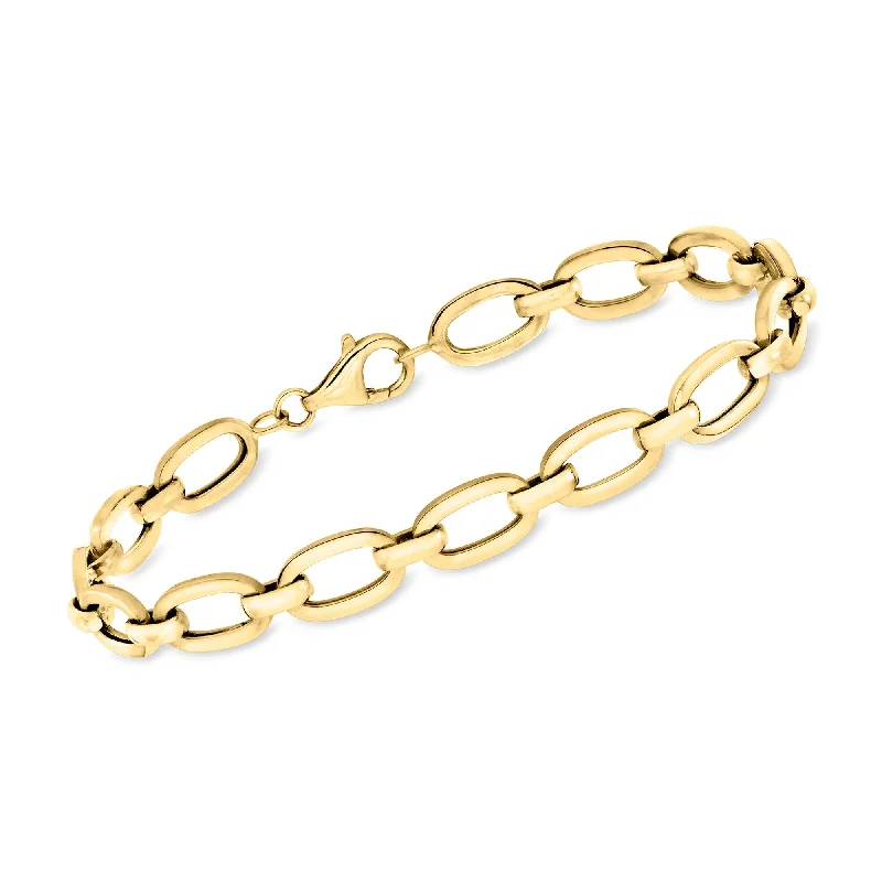 Ross-Simons 18kt Yellow Gold Oval-Link Bracelet