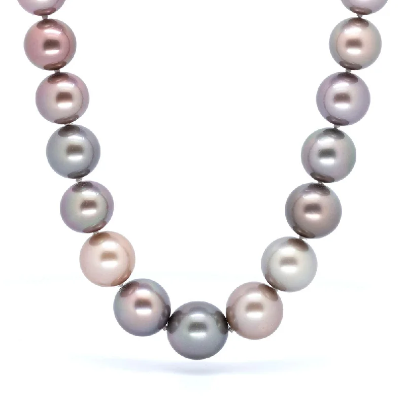 classic necklaces for women -Multicolored Tahitian Pearl Necklace