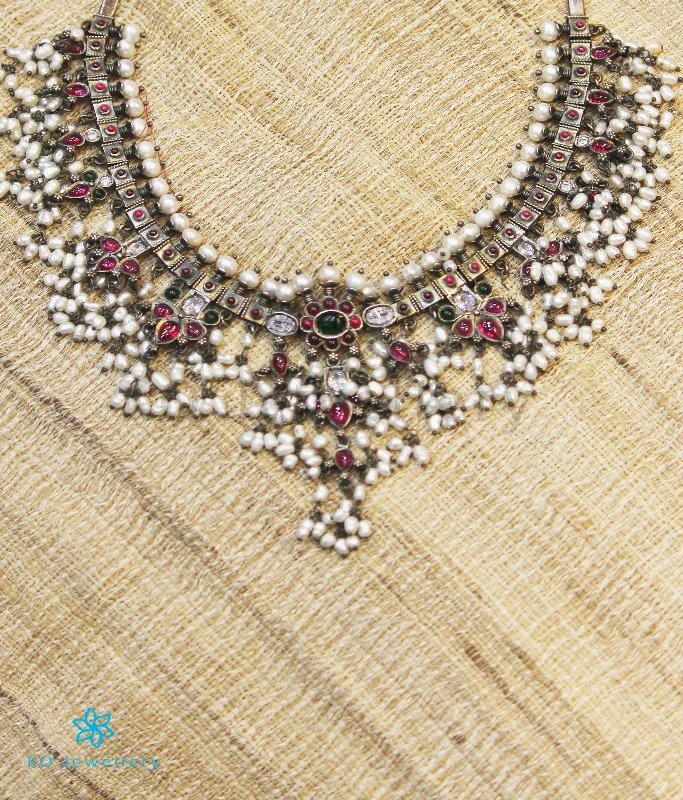 fashion-forward necklaces for women -The Pavana Silver Guttapusalu Necklace