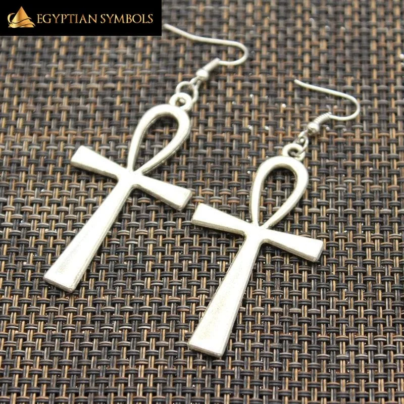 Handmade Cross Egyptian Earrings