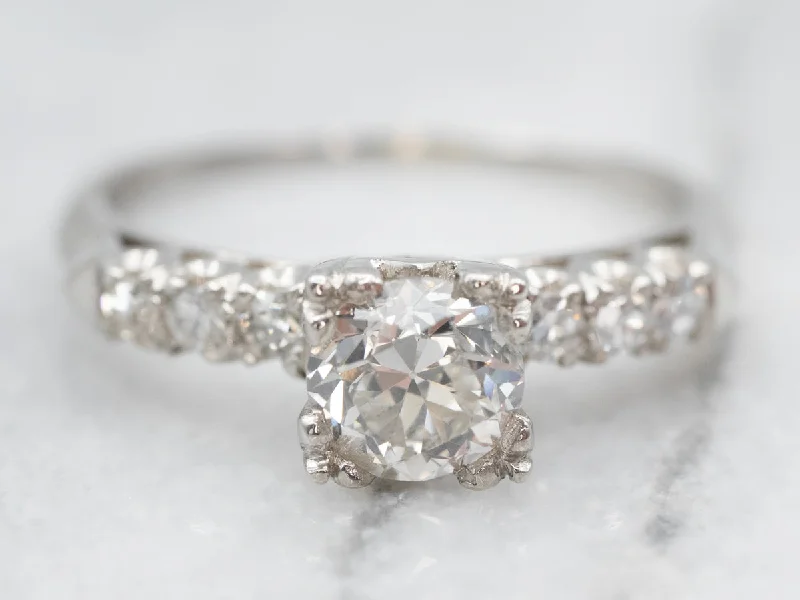 engagement rings with colored diamonds -Platinum Diamond Engagement Ring