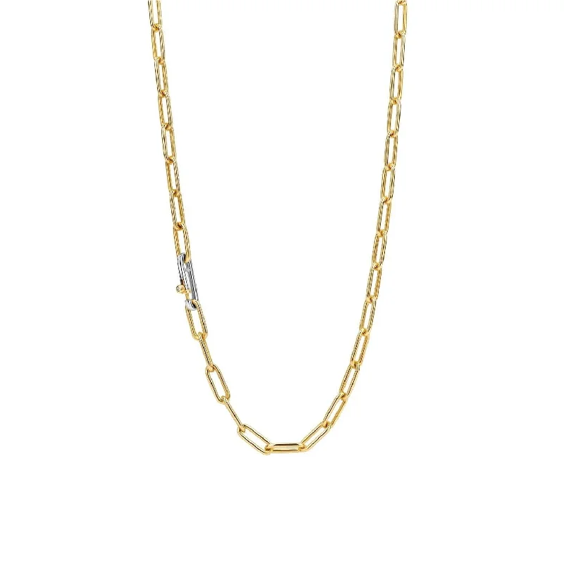 bridal shower necklaces for women -Ti Sento Links Necklace - Sterling Silver or 18ct Gold Vermeil