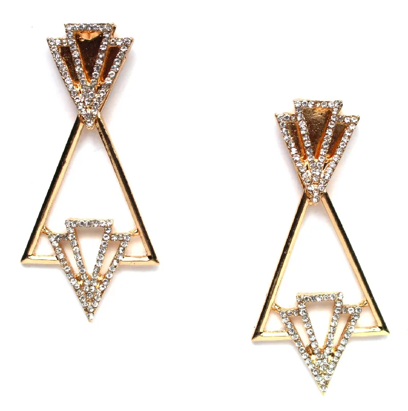 Deco Crystal Drop Earrings