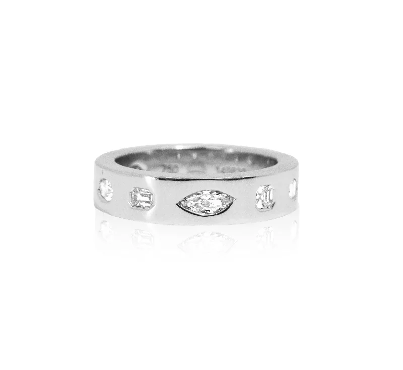 Slim Band with Fancy Shape Diamonds