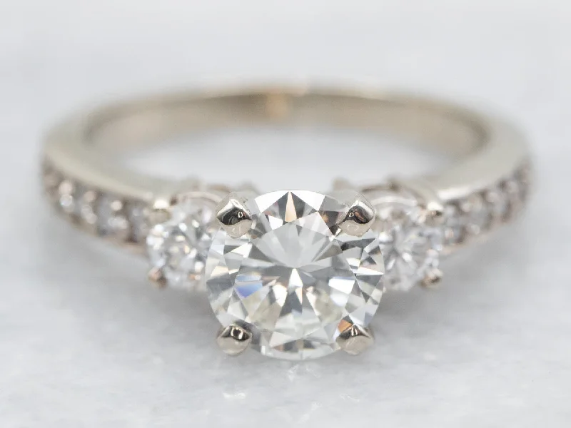 vintage engagement rings for women -Modern Round Brilliant Diamond Engagement Ring