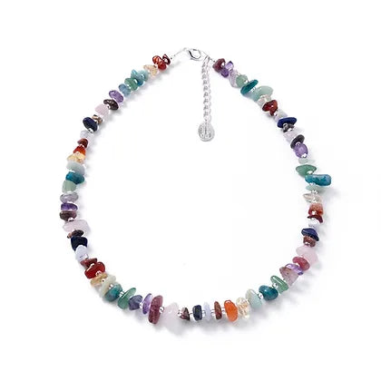 handcrafted necklaces for women -Carrie Elspeth Multicolour Semi-Precious Gems Full Necklace