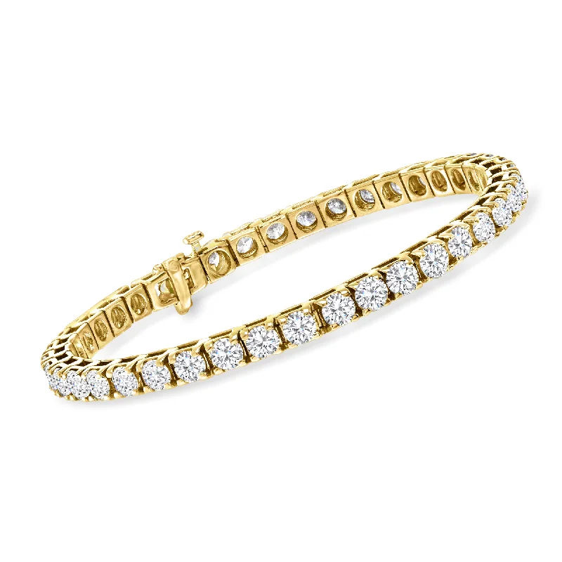 Ross-Simons Diamond Tennis Bracelet in 14kt Yellow Gold