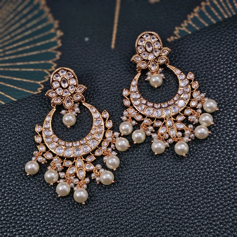 Lara Exclusive Moissanite Chandbali Earrings