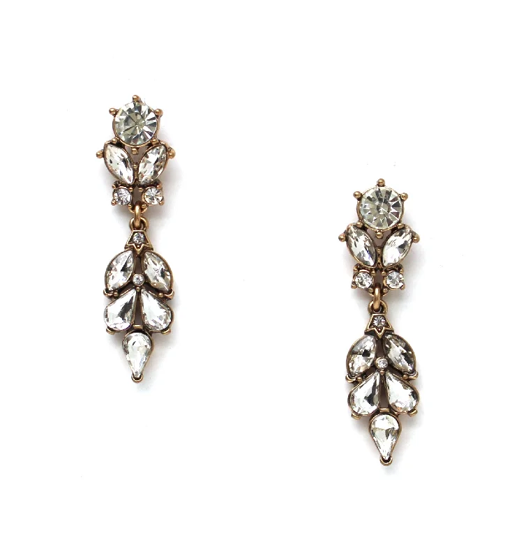 Sparkle Leaves Drop Earrings