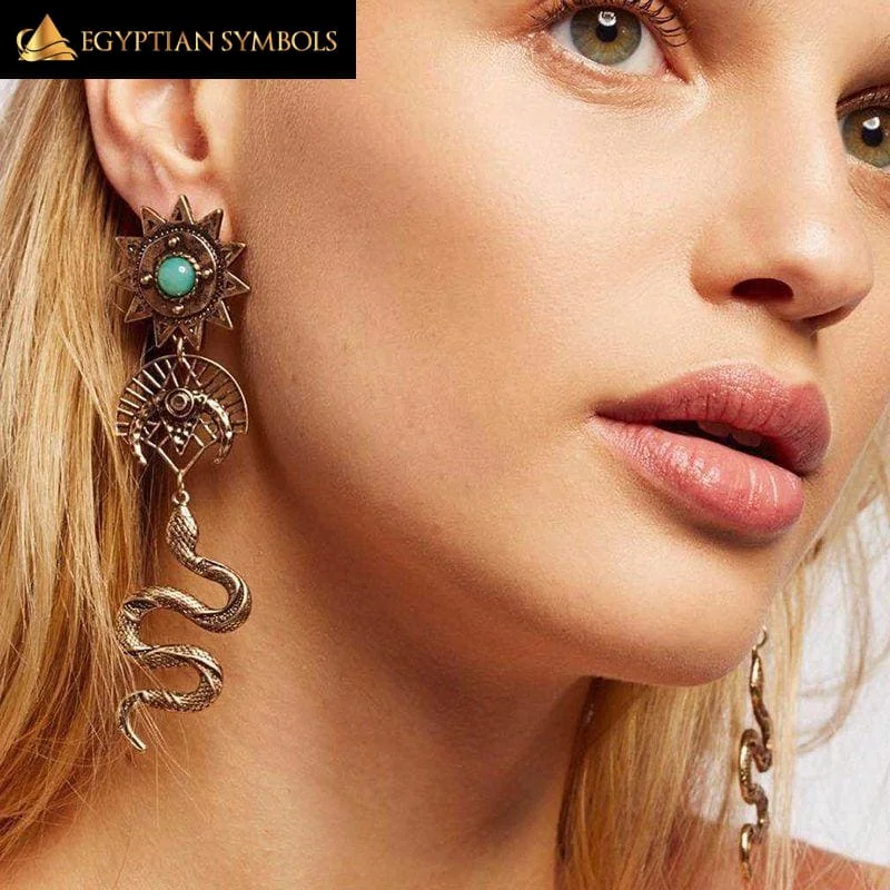 Ethnic Earrings - Egyptian Snake