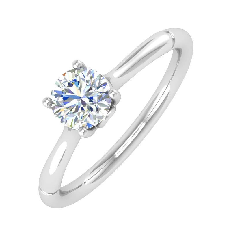 silver diamond engagement rings -1/2 Carat 4-Prong Set Diamond Solitaire Engagement Ring in Gold