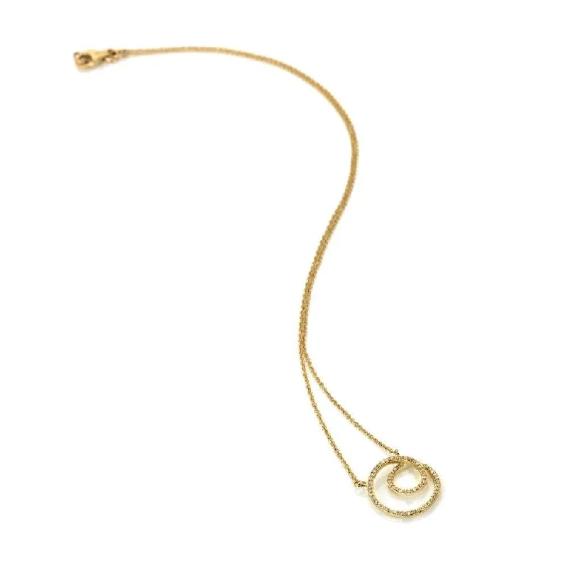 trendy gold necklaces for women -Hot Diamonds 9ct Gold Flow Necklace