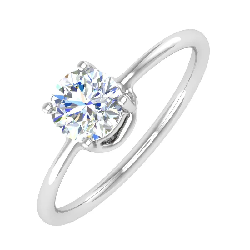 white gold engagement rings -1/2 Carat Diamond Solitaire Engagement Ring in Gold