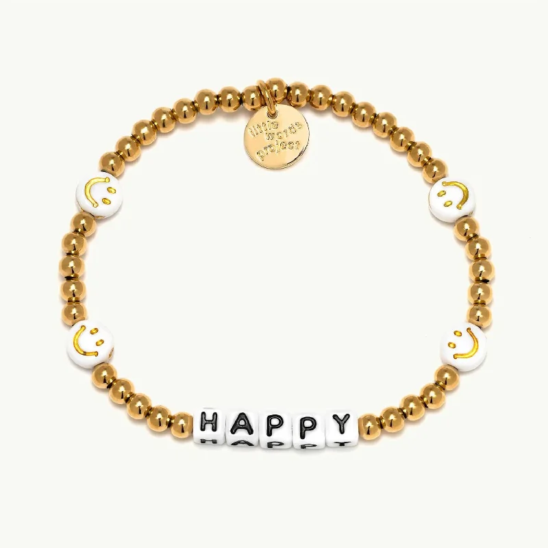 Women's Happy Bracelet In White/gold