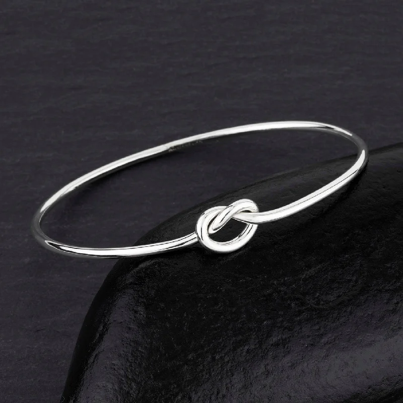 Sterling Silver Love Knot Bangle