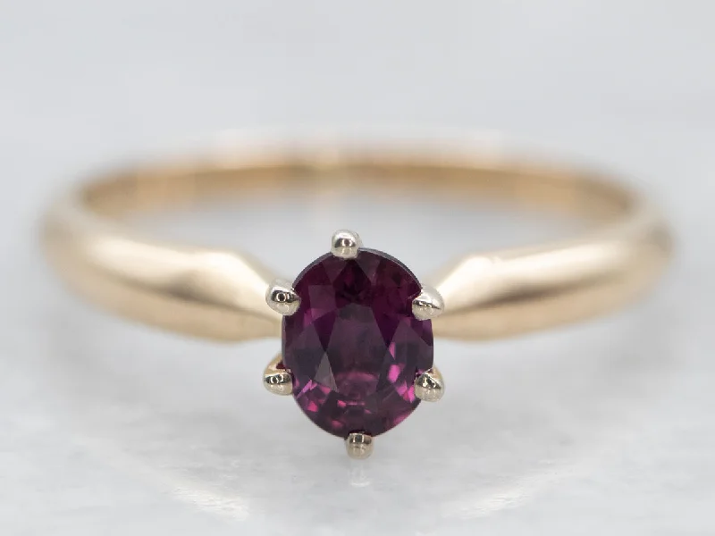 engagement rings with sapphires -Vintage Ruby Solitaire Engagement Ring