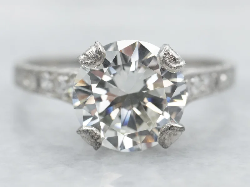 vintage diamond engagement rings -GIA Certified Diamond Engagement Ring