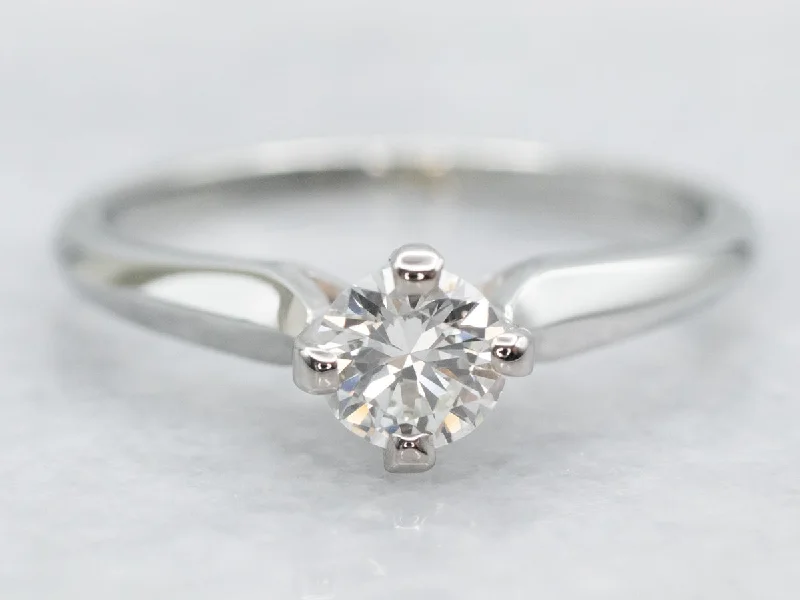 solitaire engagement rings for women -Four Prong Diamond Solitaire Engagement Ring