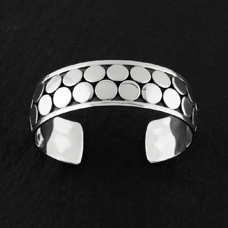 Sterling Silver Studded Cuff Bracelet