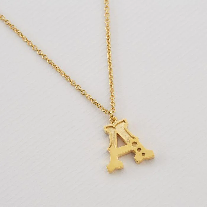 sterling silver necklaces for women -Alex Monroe 22ct Gold Vermeil Just My Type Letter A Necklace