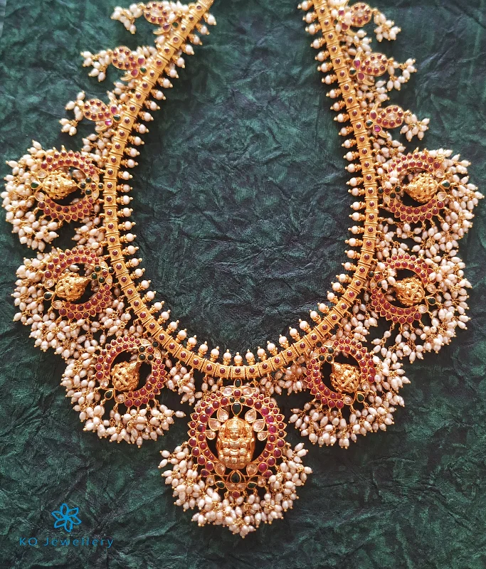 women’s layered gold necklaces -The Pushpalakshmi Silver Guttapusalu Necklace