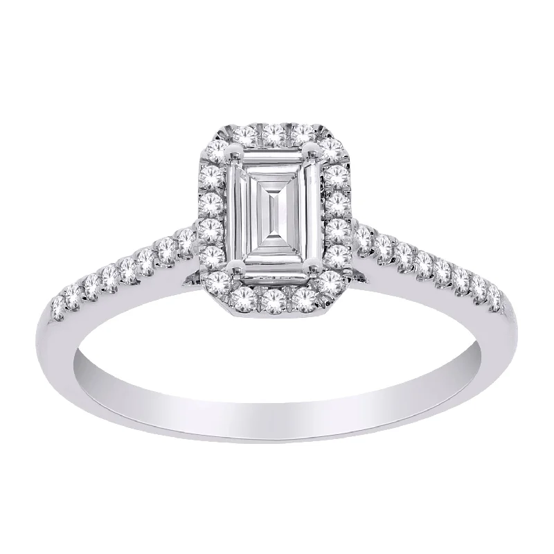 simple diamond engagement rings -14KT 1.25CTW Lab Grown Diamond Engagement Ring