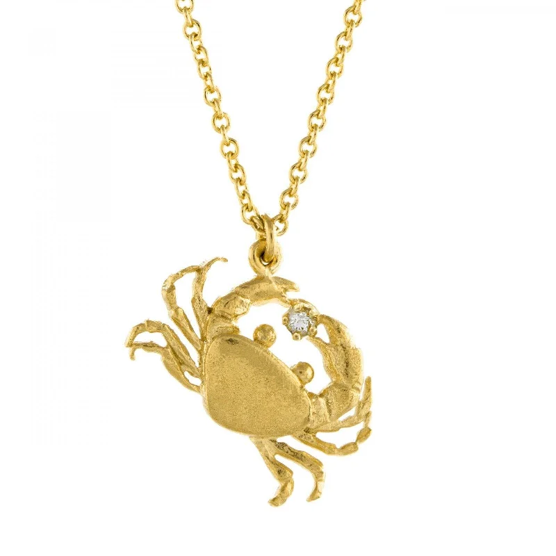 pendant necklaces for women -Alex Monroe Cheeky Crab Necklace